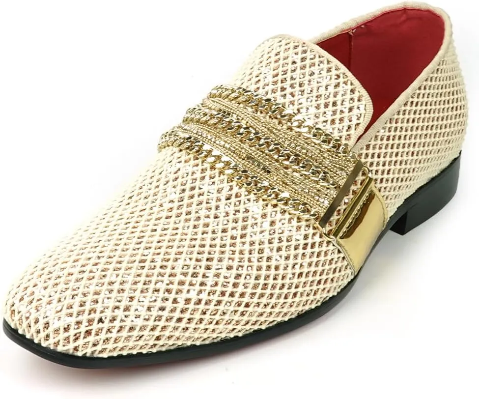 FI-7528 Metalic Chain Slip on Loafer