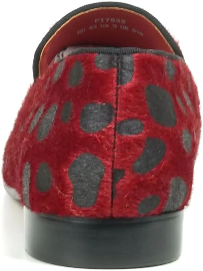 FI-7532 Leopard Print Pony Hair Slip on Loafer
