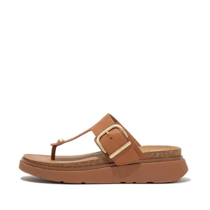 Fitflop Gen-FF Buckle Leather Toe Post Sandal Light Tan