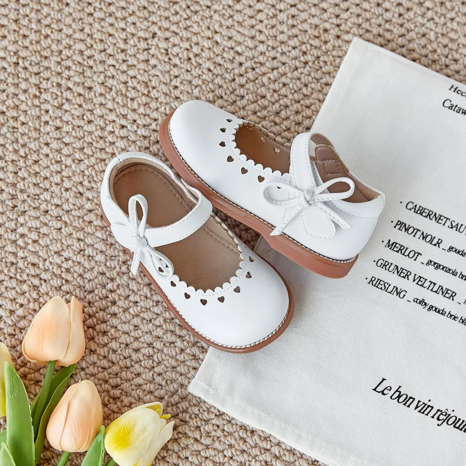 Flaryzone Toddler Little Girl Mary Jane School Uniform Oxfords Flat Dress Shoes