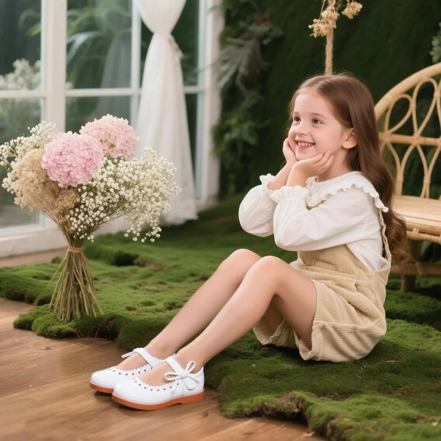 Flaryzone Toddler Little Girl Mary Jane School Uniform Oxfords Flat Dress Shoes