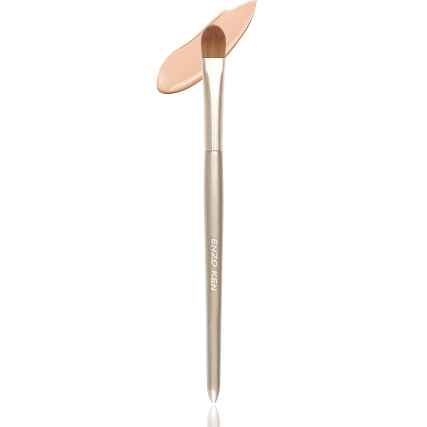Flat Concealer Foundation Brush and Lip Brush, Mini Under Eye Blending Set, Small Essential Liquid Makeup Brush for Eye Dark Circles Puffiness, Liquid Blush Lipstick, Lipgloss, Spots.