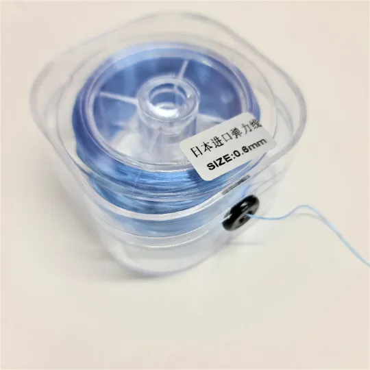 Flat Elastic 0.6mm Sky Blue 150m Roll Beading Supplies