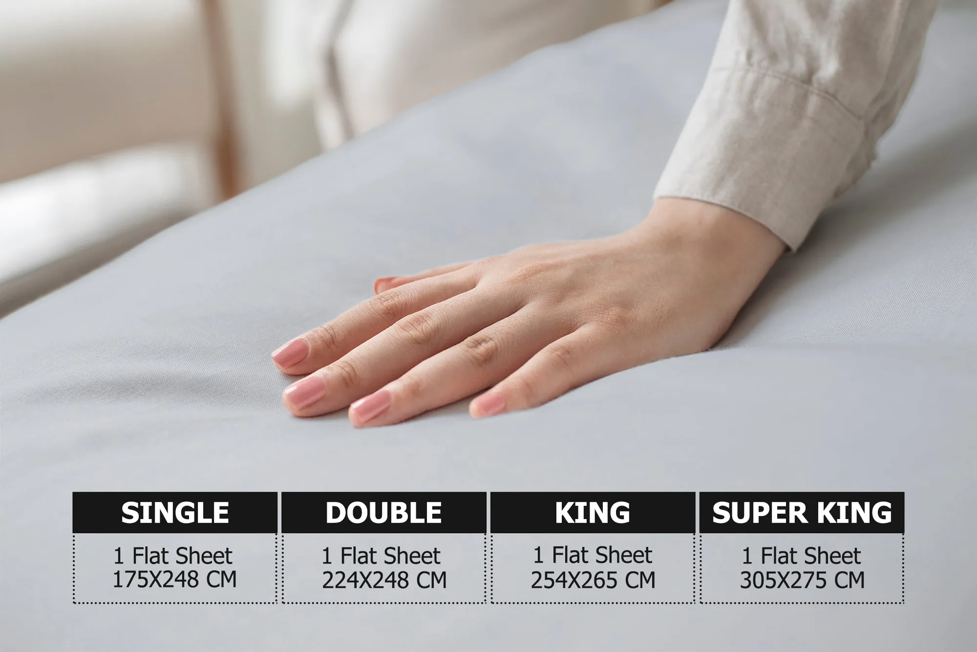 Flat Sheet, Soft & Premium quality, Egyptian Cotton with 200 Thread Count.