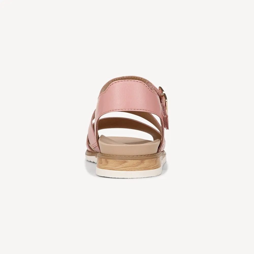 Flats Strap Pink Glow Reliable shipping Easy tracking Rounded Scholl's Island Dr. Ankle Toe Open Sandals Rose