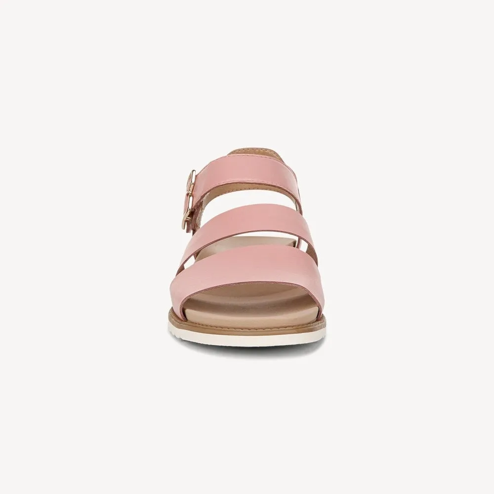Flats Strap Pink Glow Reliable shipping Easy tracking Rounded Scholl's Island Dr. Ankle Toe Open Sandals Rose