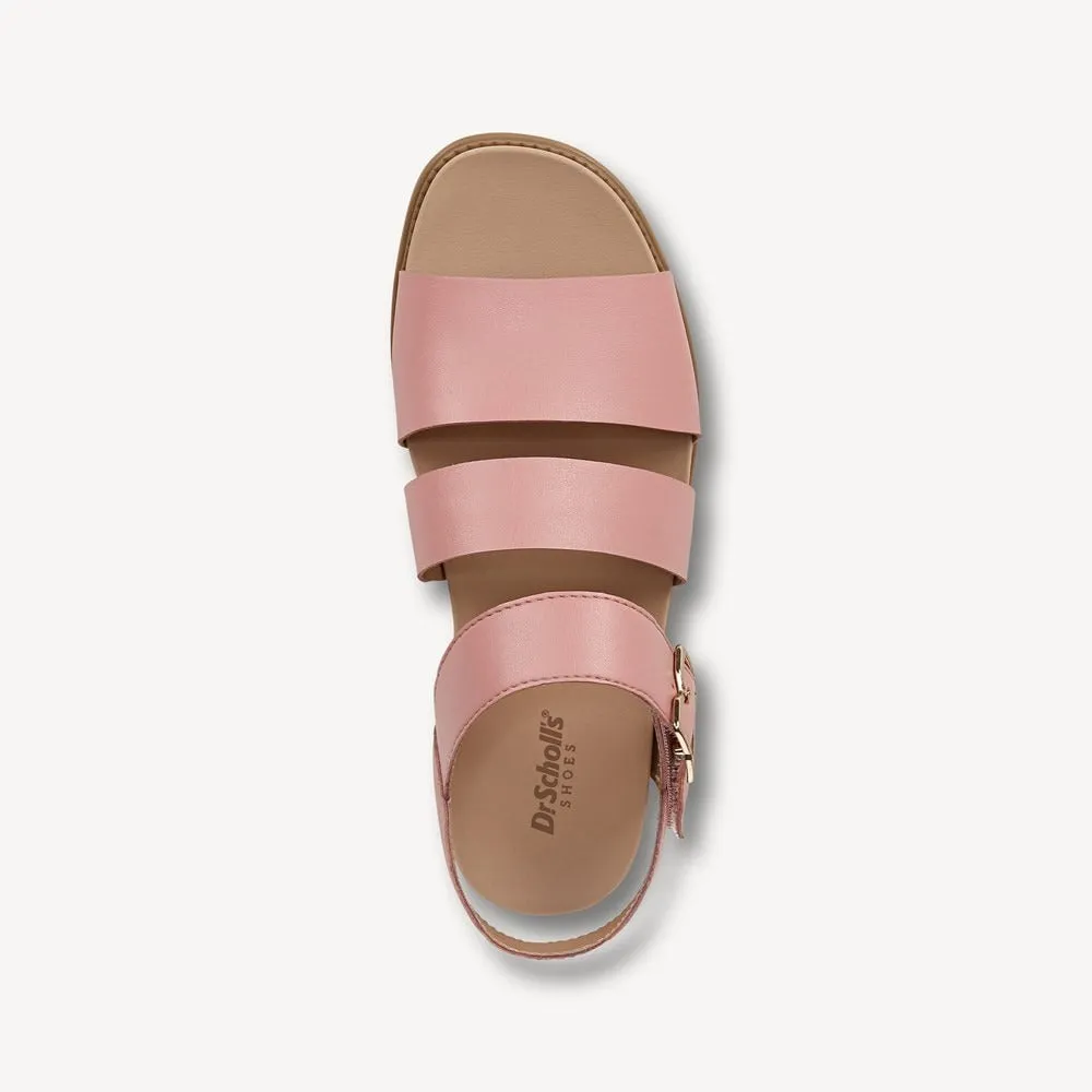 Flats Strap Pink Glow Reliable shipping Easy tracking Rounded Scholl's Island Dr. Ankle Toe Open Sandals Rose