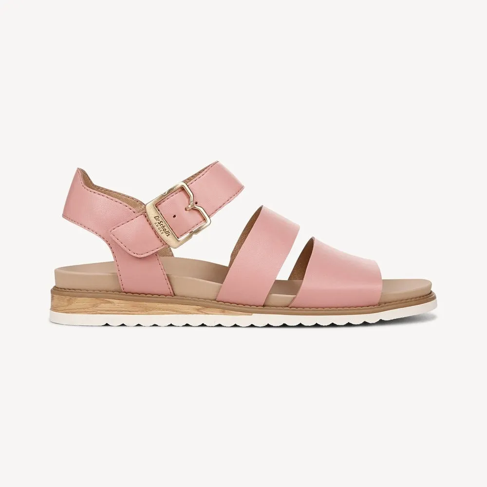 Flats Strap Pink Glow Reliable shipping Easy tracking Rounded Scholl's Island Dr. Ankle Toe Open Sandals Rose
