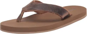 Flojos Cole Genuine Leather Perforated Strap Mens Sandal