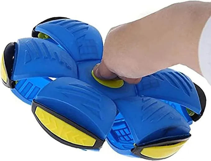 Flying UFO Flat Throw Disc Ball With Light Toy Flying Saucer Ball
