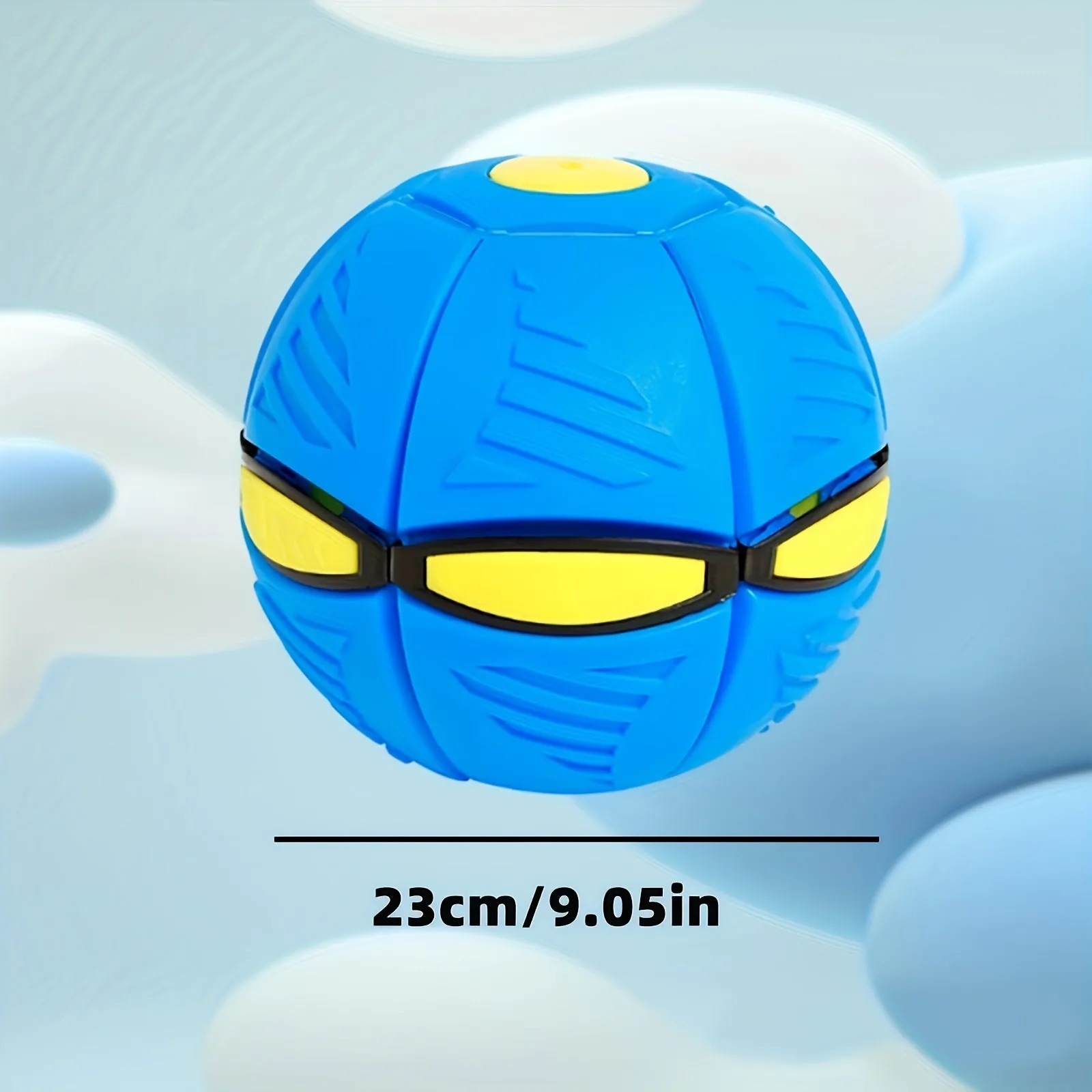 Flying UFO Flat Throw Disc Ball With Light Toy Flying Saucer Ball
