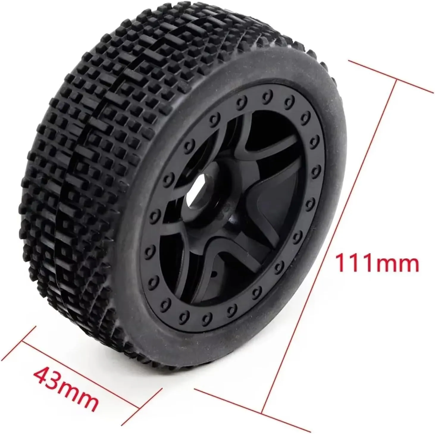 for HG for FS 4PCS 1:8 Off-Road Tire Soft Tire Snow Cross-Country for Racing Flat Running Grip Strong Tire Rc Car Tires(B)
