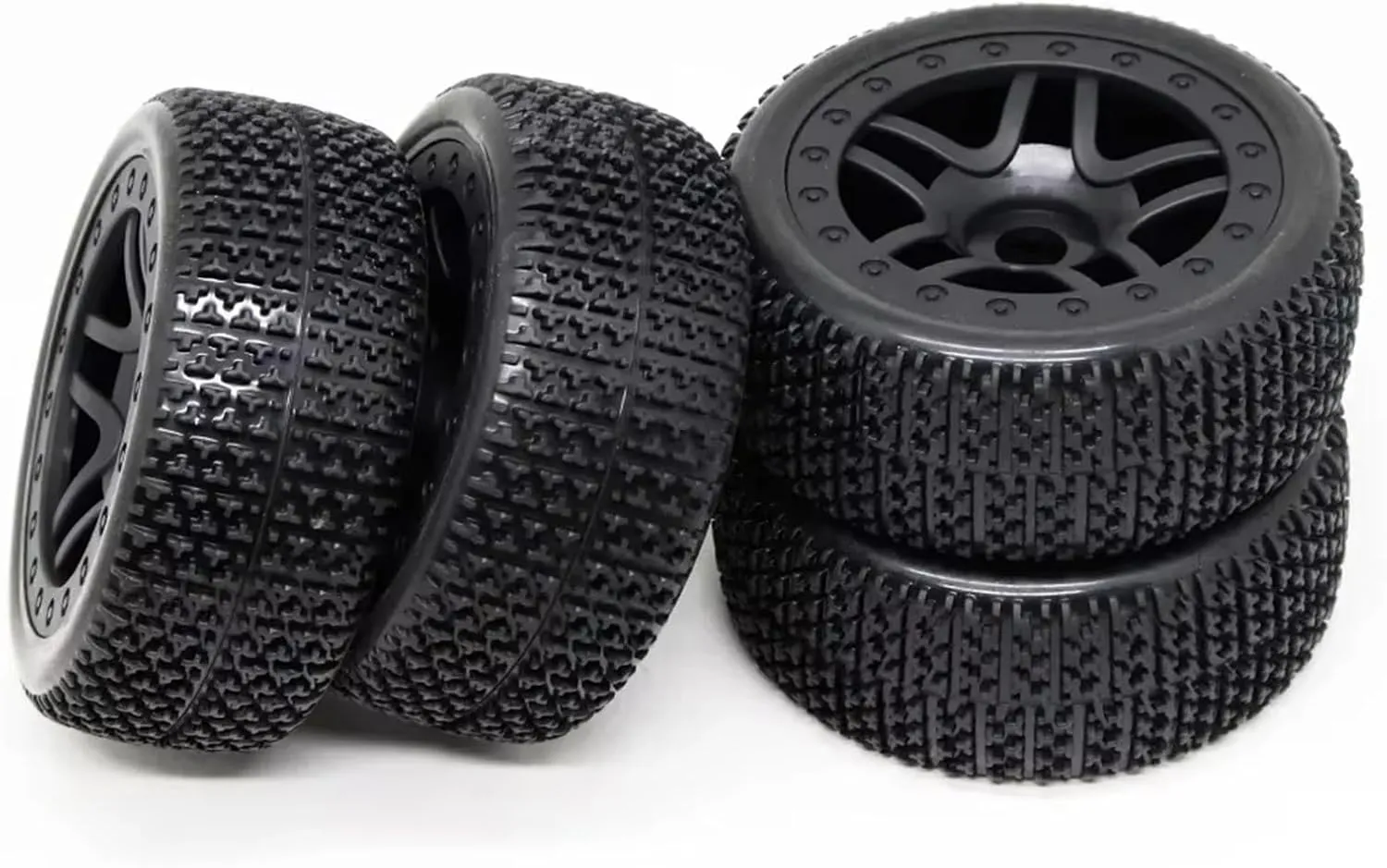 for HG for FS 4PCS 1:8 Off-Road Tire Soft Tire Snow Cross-Country for Racing Flat Running Grip Strong Tire Rc Car Tires(B)