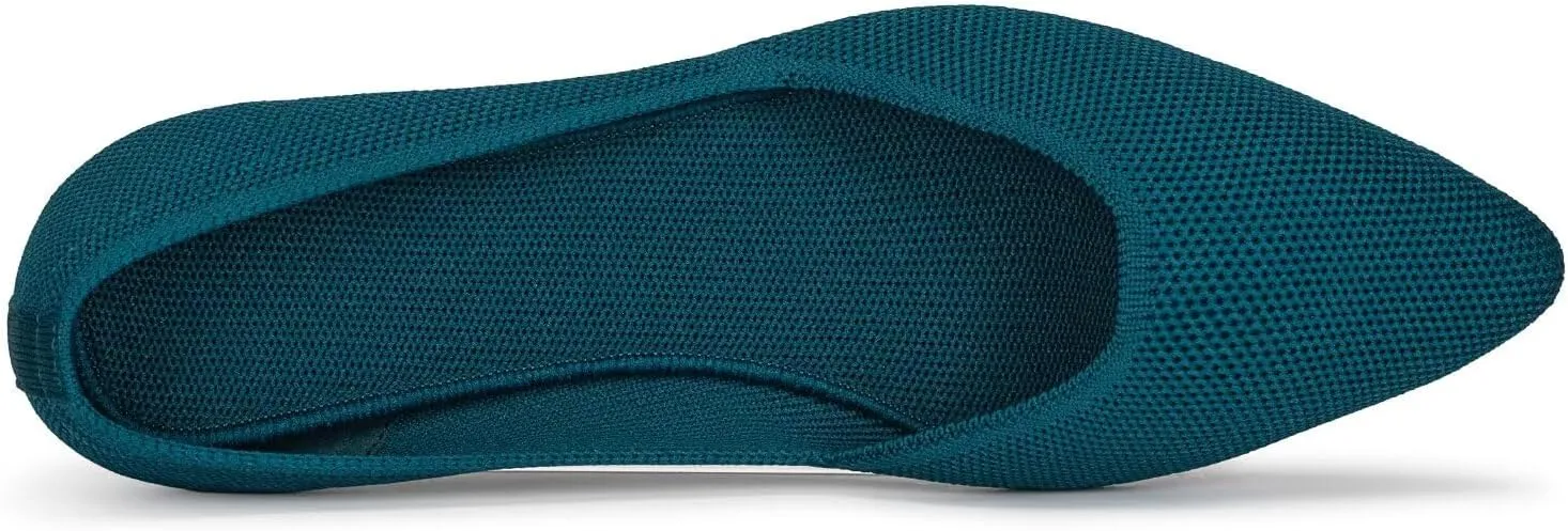 Frank Mully Womens Flat Shoes Classic Pointed Toe Flats Knitted Dress Shoes Soft Flats for Woman Comfortable Dressy