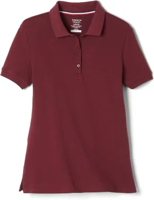French Toast Women's Short Sleeve Stretch Pique Polo Shirt