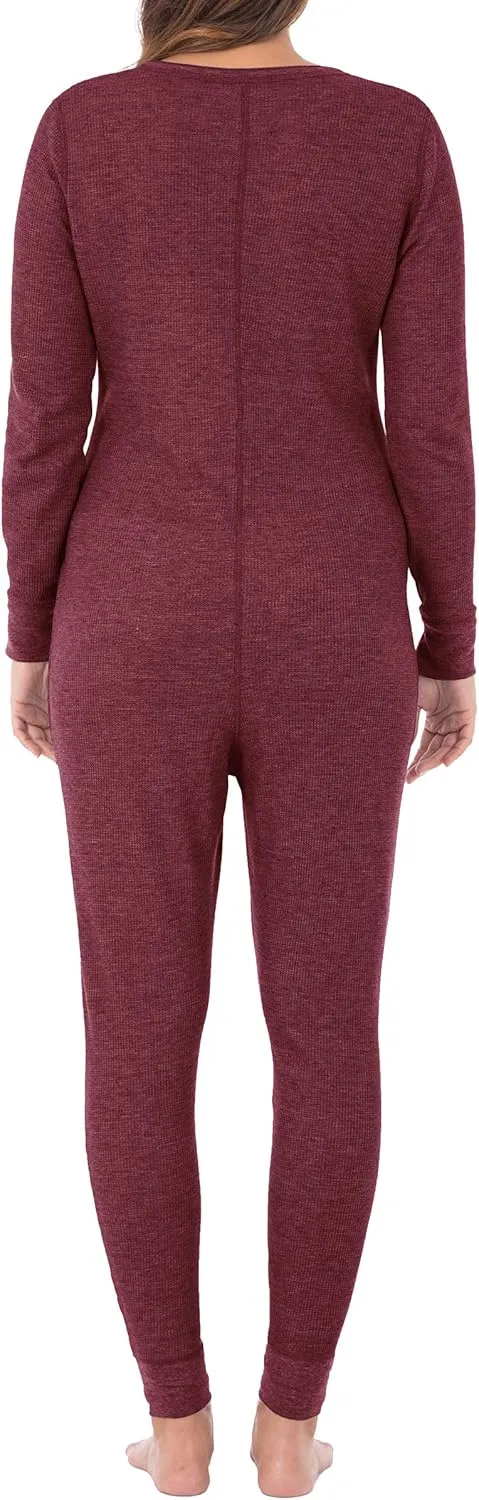 Fruit of the Loom womens Micro Waffle Premium Thermal Union Suit