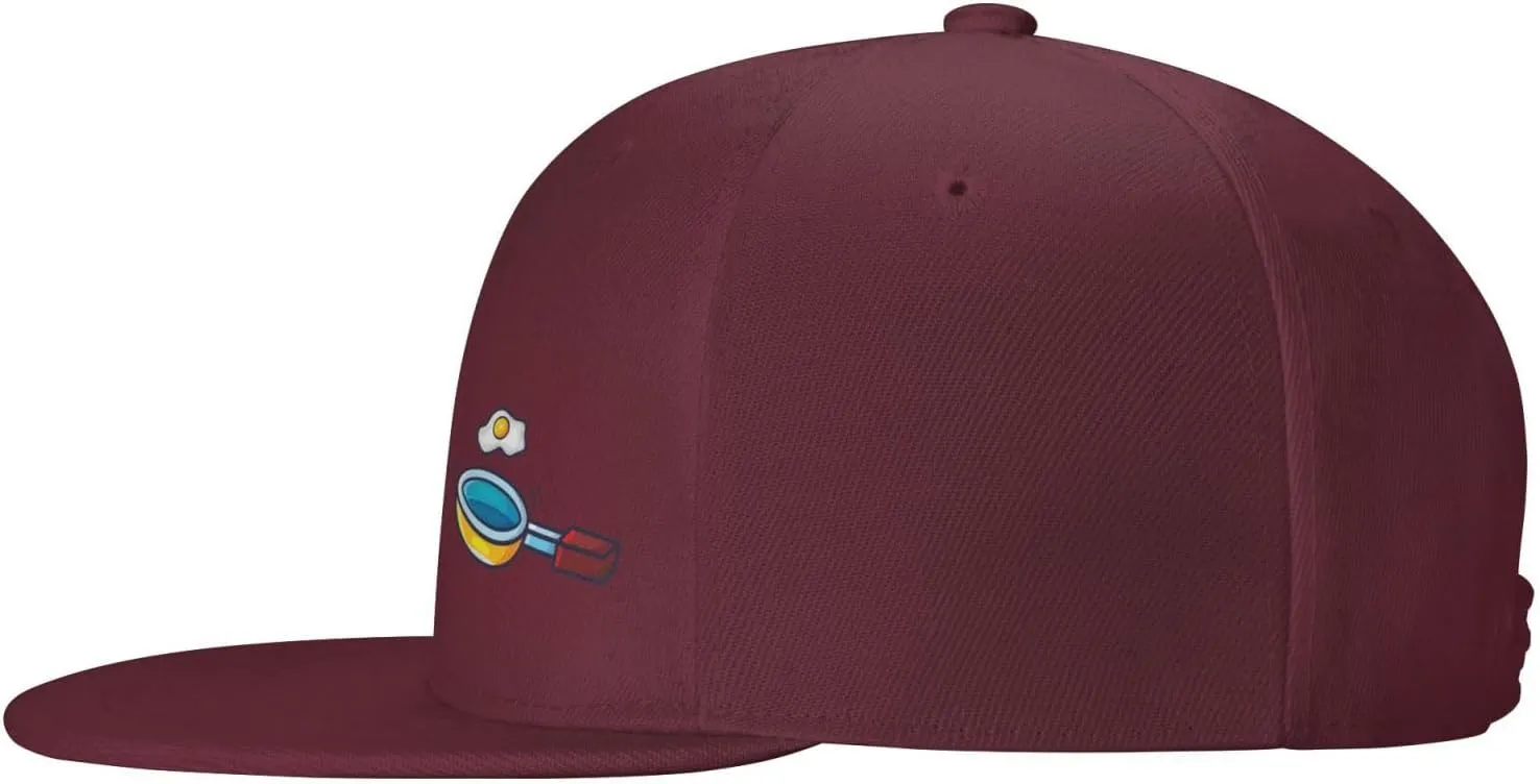 Frying Pan with Eggs Snapback Hats for Men Women Baseball Cap Flat Bill Brim Hat
