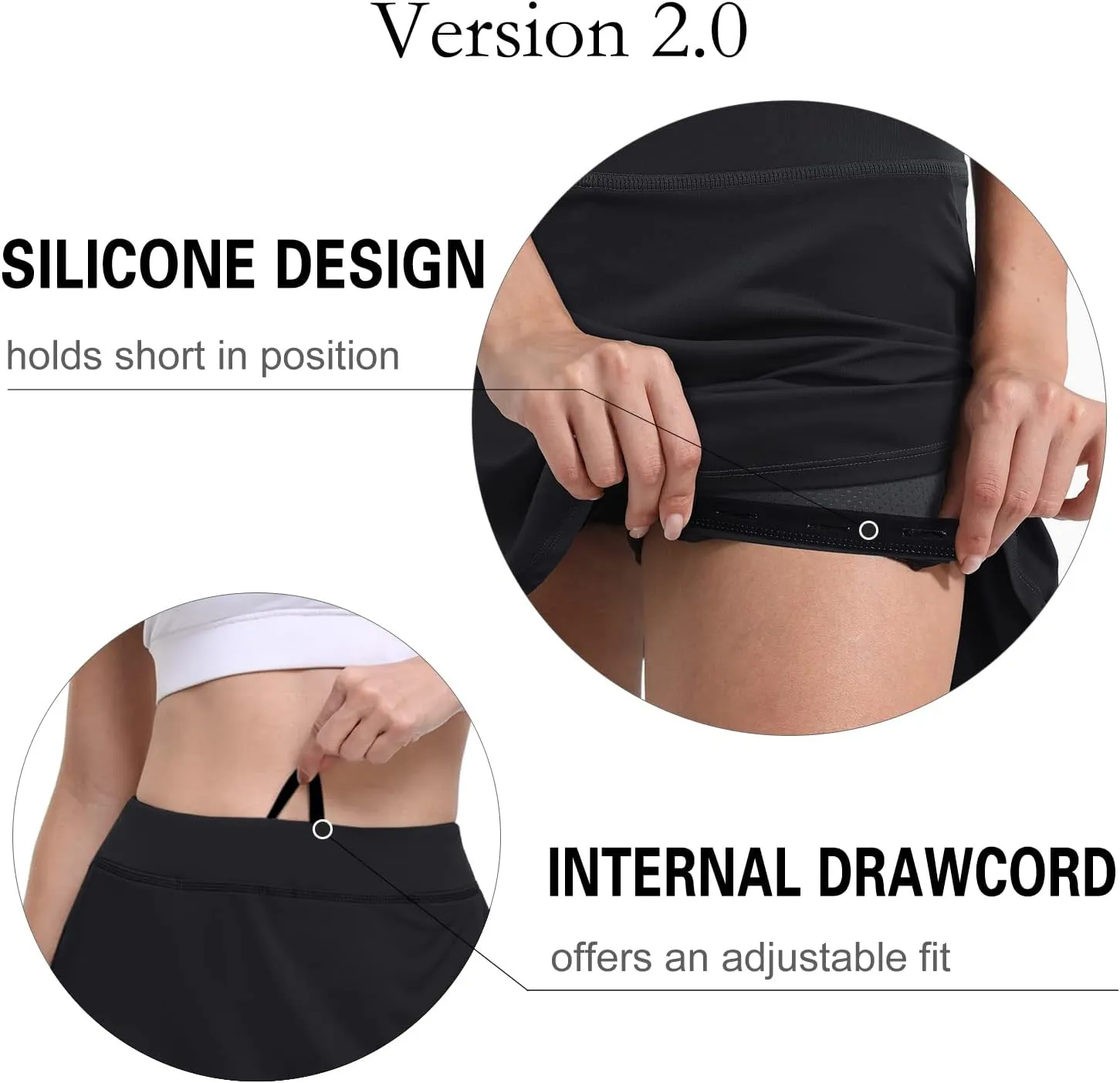 Fulbelle Tennis Skirts for Women Elastic Athletic Golf Skorts with Pockets