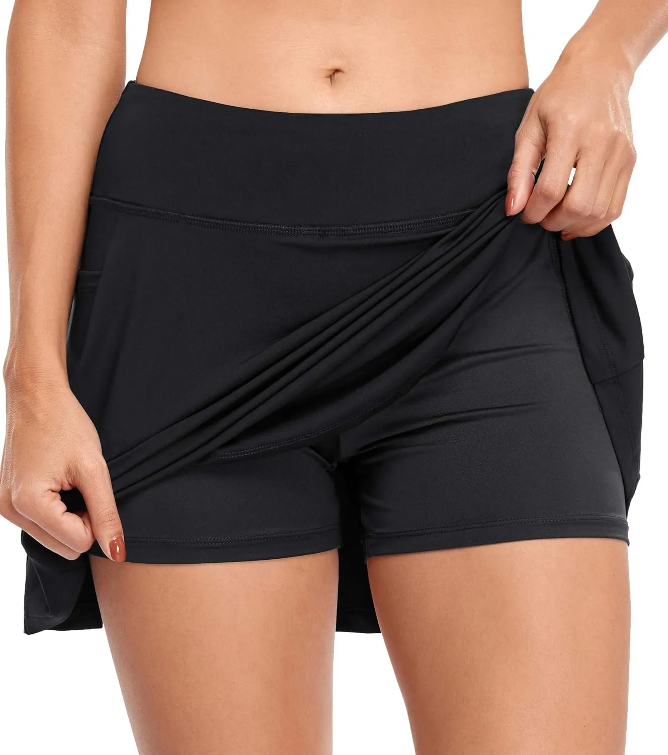 Fulbelle Tennis Skirts for Women Elastic Athletic Golf Skorts with Pockets