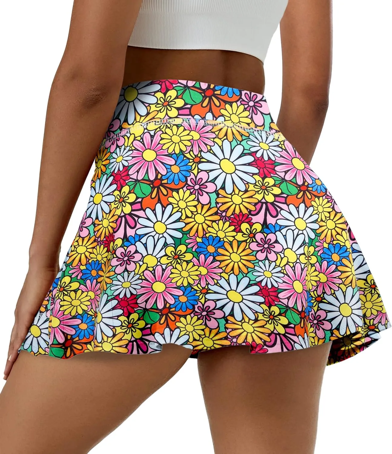 Fulbelle Tennis Skirts for Women Elastic Athletic Golf Skorts with Pockets