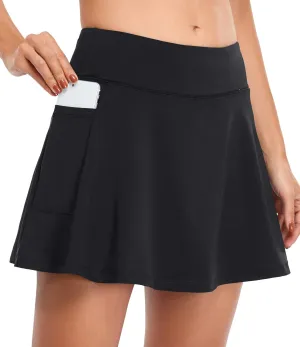 Fulbelle Tennis Skirts for Women Elastic Athletic Golf Skorts with Pockets