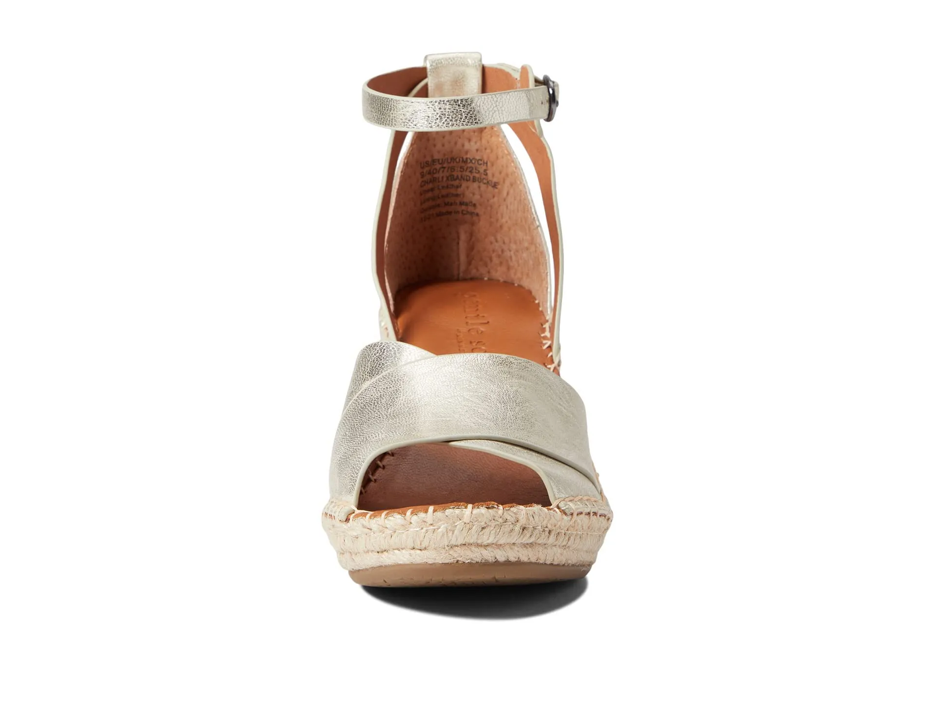 Gentle Souls by Kenneth Cole Women's Charli X Band Buckle Heeled Sandal, Ice, 9