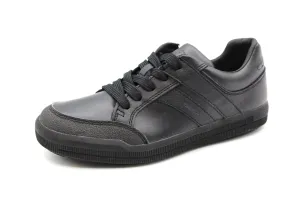 Geox  Black Leather Lace Up Sneaker J844AD