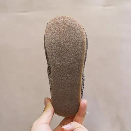 Girls Princess Shoes Flat Ballerinas Soft Sole Bow Party Dance Shoes