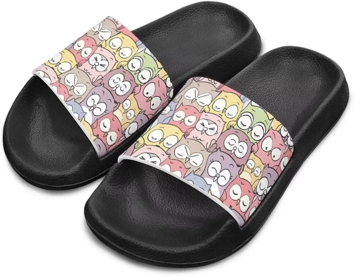 Girls Slides Sandals Anti Slip Shower Pool Sandal Ultra Comfy Open Toe Slippers for Indoor Outdoor Little Kid/Big Kid