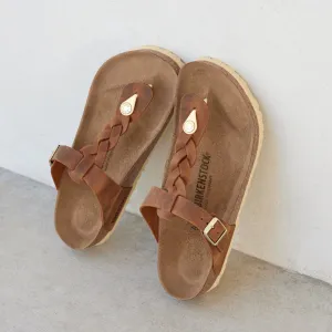 GIZEH BRAID - COGNAC - OIL LEATHER