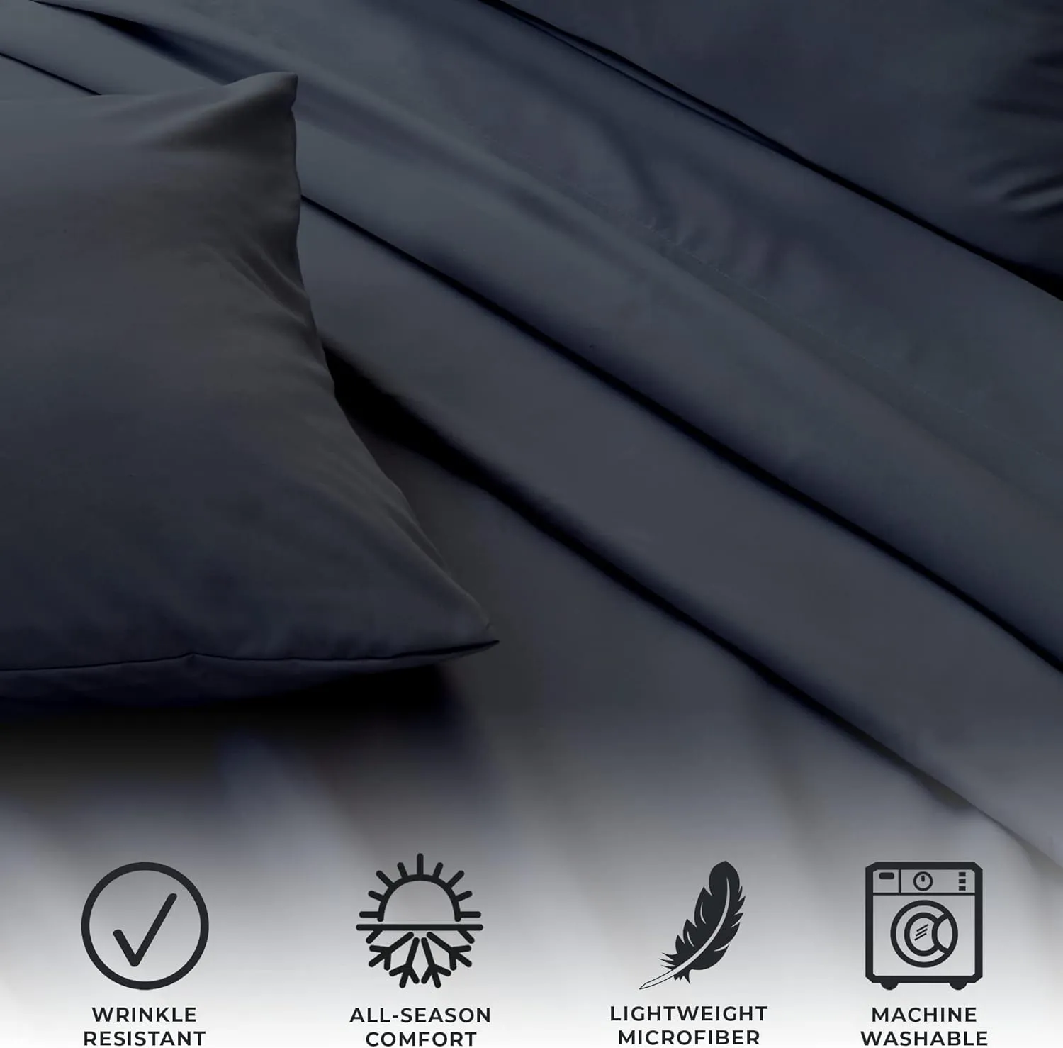 Great Bay Home 4-Piece Full Blue Microfiber Sheet Set | Ultra-Soft, Brushed Bedding Sheets & Pillowcases - Wrinkle & Fade Resistant, All-Season Bed Sheets for Bed (Full, Ocean)