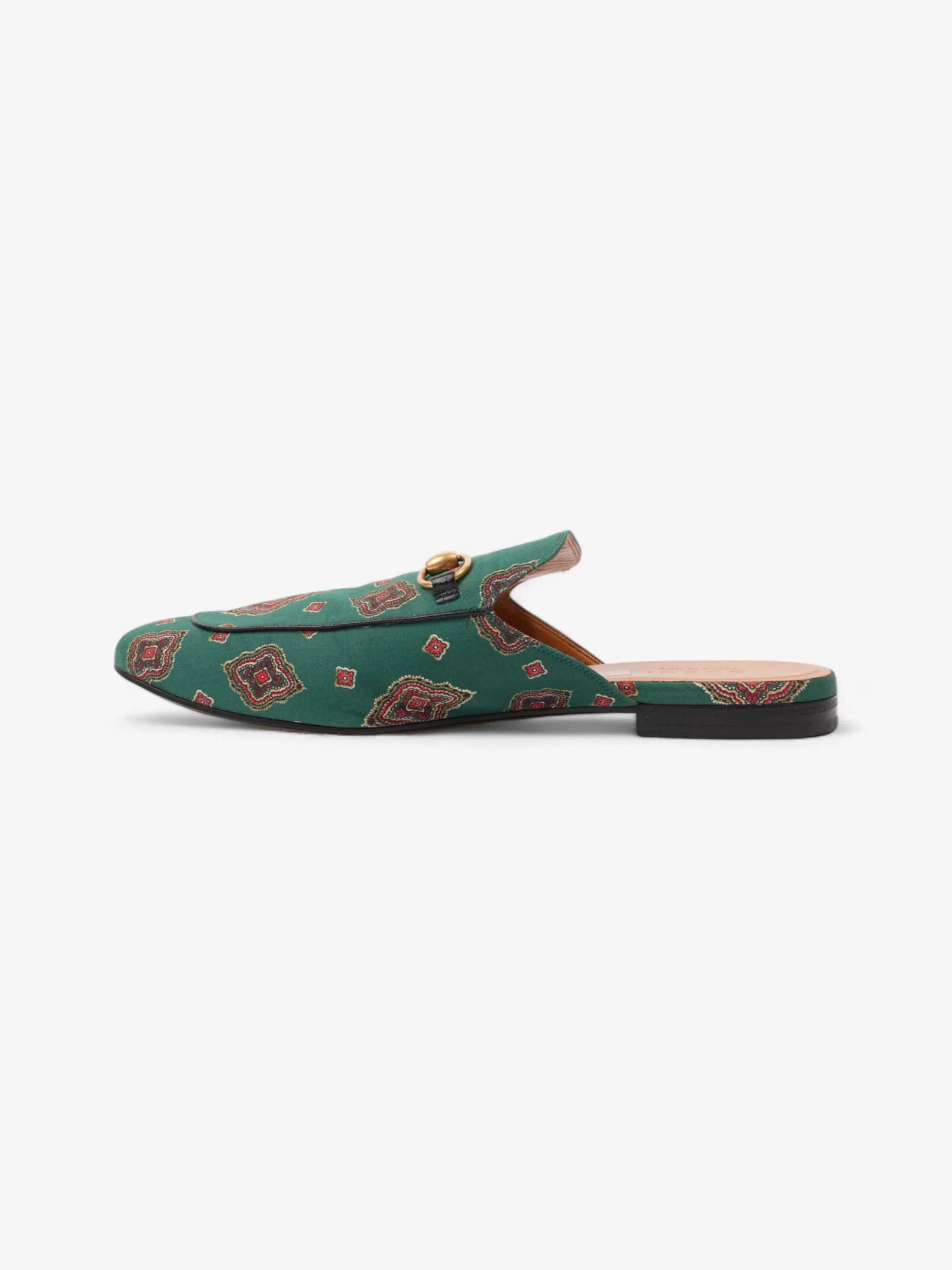 Gucci Princetown Loafer Green / Red Canvas EU 44 UK 10