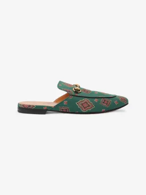 Gucci Princetown Loafer Green / Red Canvas EU 44 UK 10