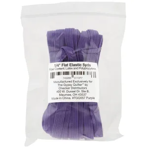 Gypsy Quilter Flat Purple Elastic 1/4in x 5 Yards: Face Mask Supplies Wholesale