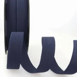 Haberdashery Elastic Coloured Elastic Navy 25mm Elastic