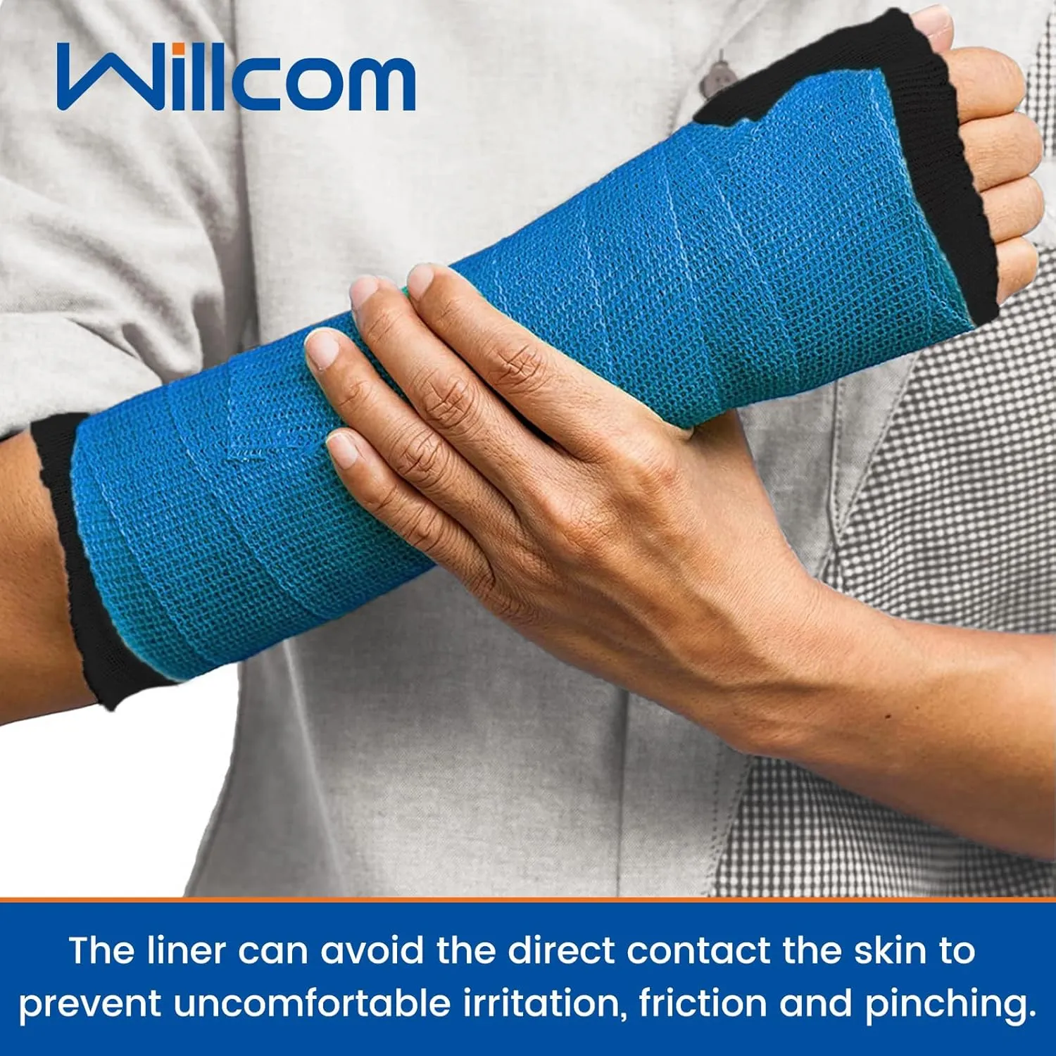 Hand Socks for Splint, Tubular Stockinette Tubing for Arm,Elastic Arm Cast Cover Cotton Sleeve for Under Cast Wrap,Wrist Brace Liner, Gauze Sleeve for Men and Women (Small,Firm Version)