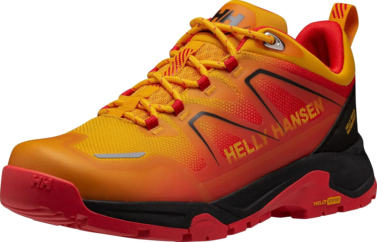 Helly-Hansen Men's Cascade Low HT Waterproof Breathable Lightweight Hiking Sneaker, 344 Essential Yellow/Cloudbe, 12