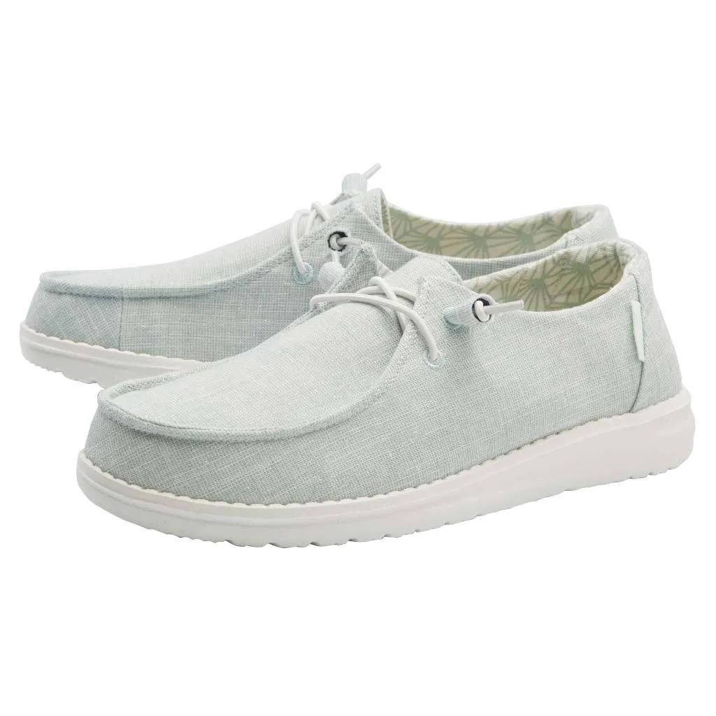 Hey Dude Sparkling Mint Wendy Canvas Ladies Shoes 121418326