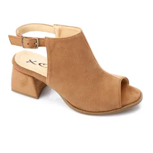 High Heel Mule Sandals – Elegant Pointed Toe, Faux Leather Texture 3CM