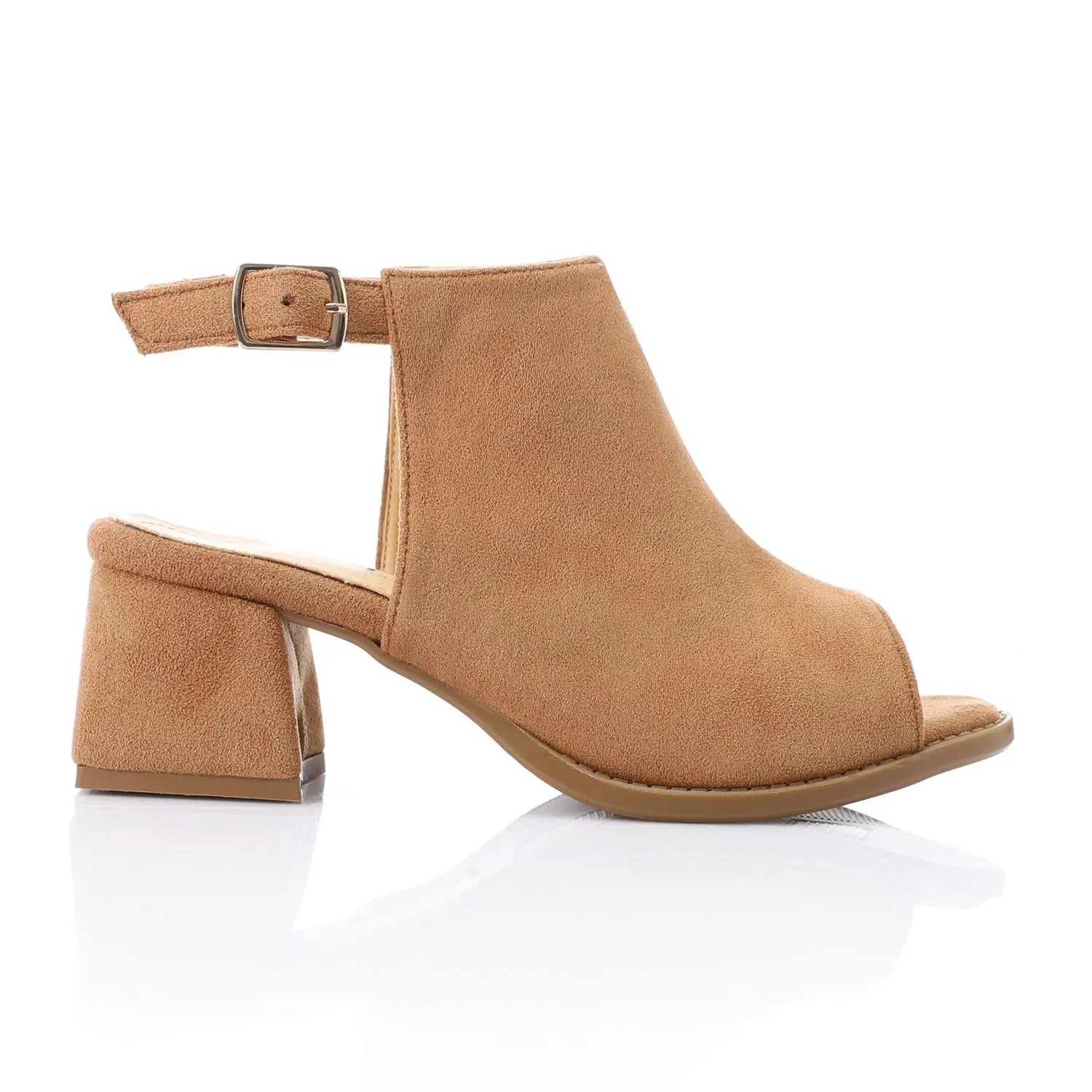High Heel Mule Sandals – Elegant Pointed Toe, Faux Leather Texture 3CM