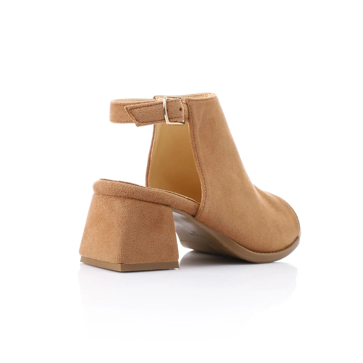 High Heel Mule Sandals – Elegant Pointed Toe, Faux Leather Texture 3CM