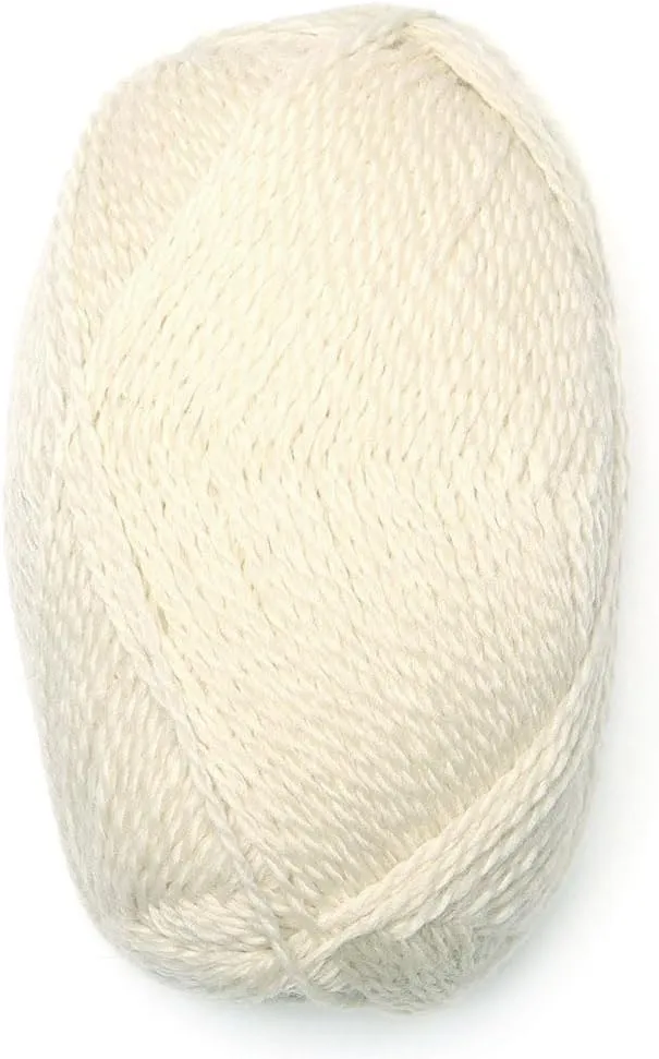 Highland Haven - 100% Highland Wool Yarn Set of 3 Skeins (150 Grams) Fingering Weight - Sourced Directly from Peru - Heavenly Soft and Perfect for Knitting and Crocheting (Fingering, Ivory)