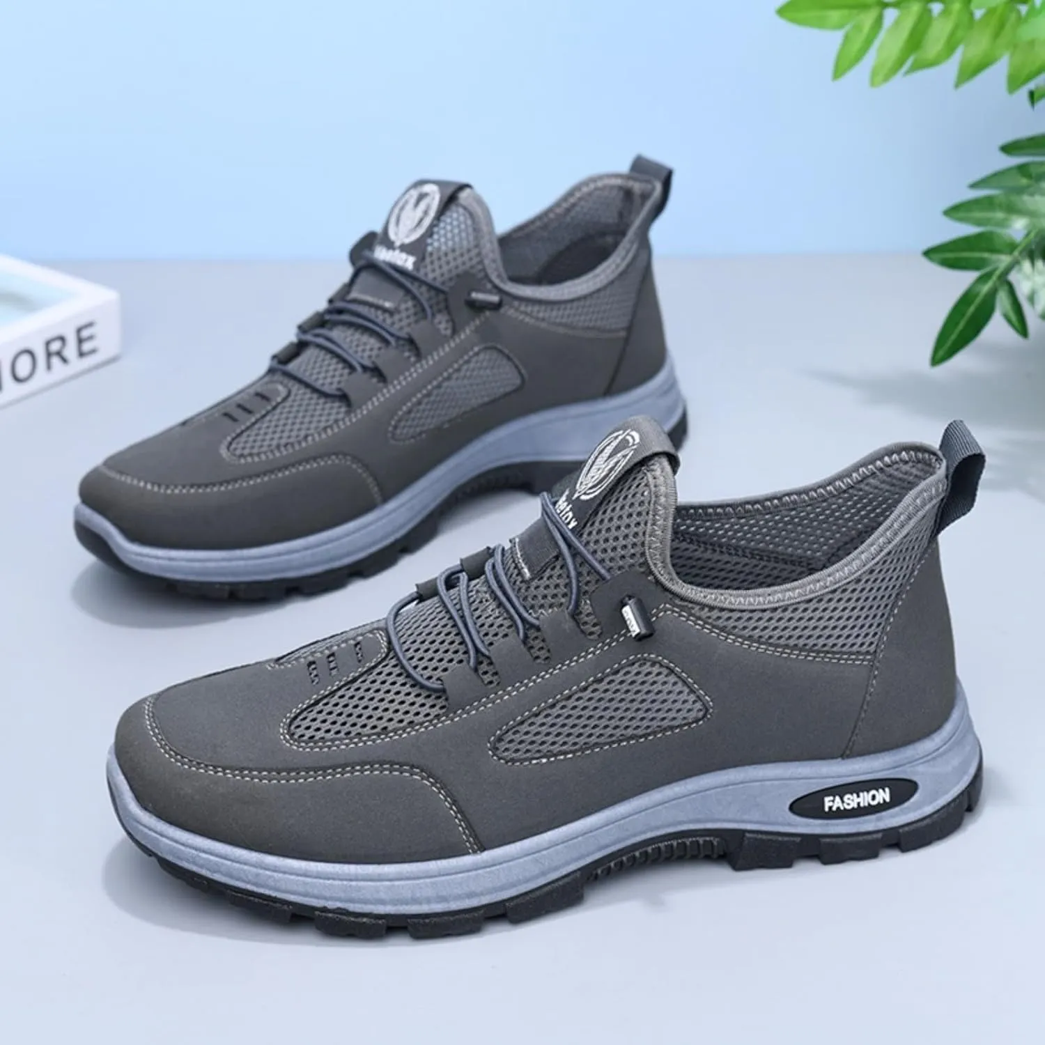 Hiking Shoes for Mens 2025 Waterproof Mesh Lightweight Breathable Walking Shoes Men's Comfortable Running Shoe