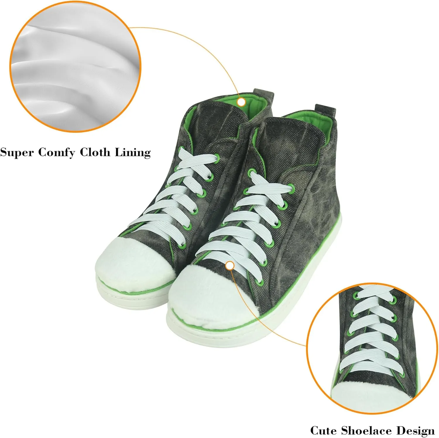 Home Slipper Men's Winter Warm Plush Indoor House Outdoor Fashion Sneaker Slippers Boots