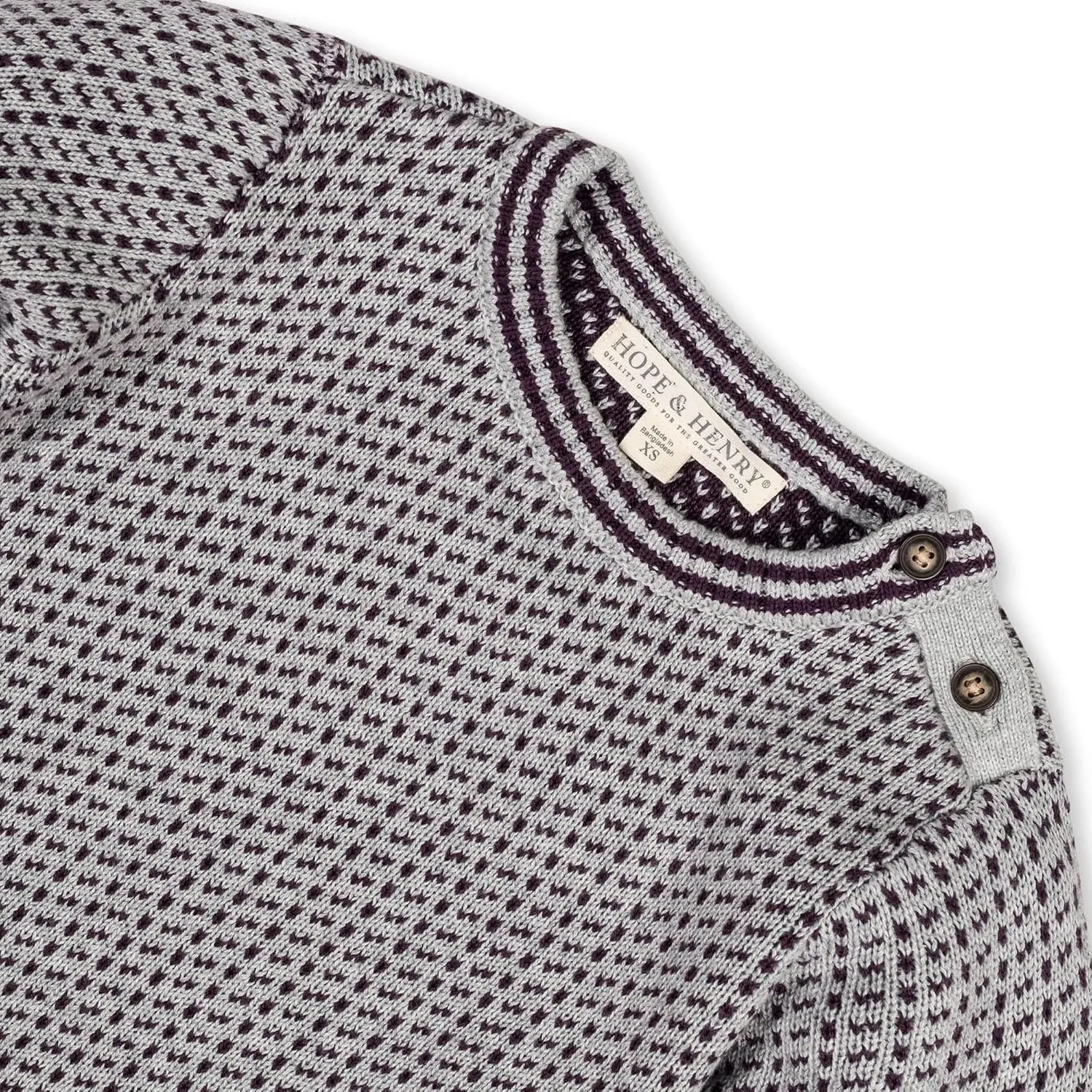 Hope & Henry Boys' Long Sleeve Crew Neck Pullover Sweater