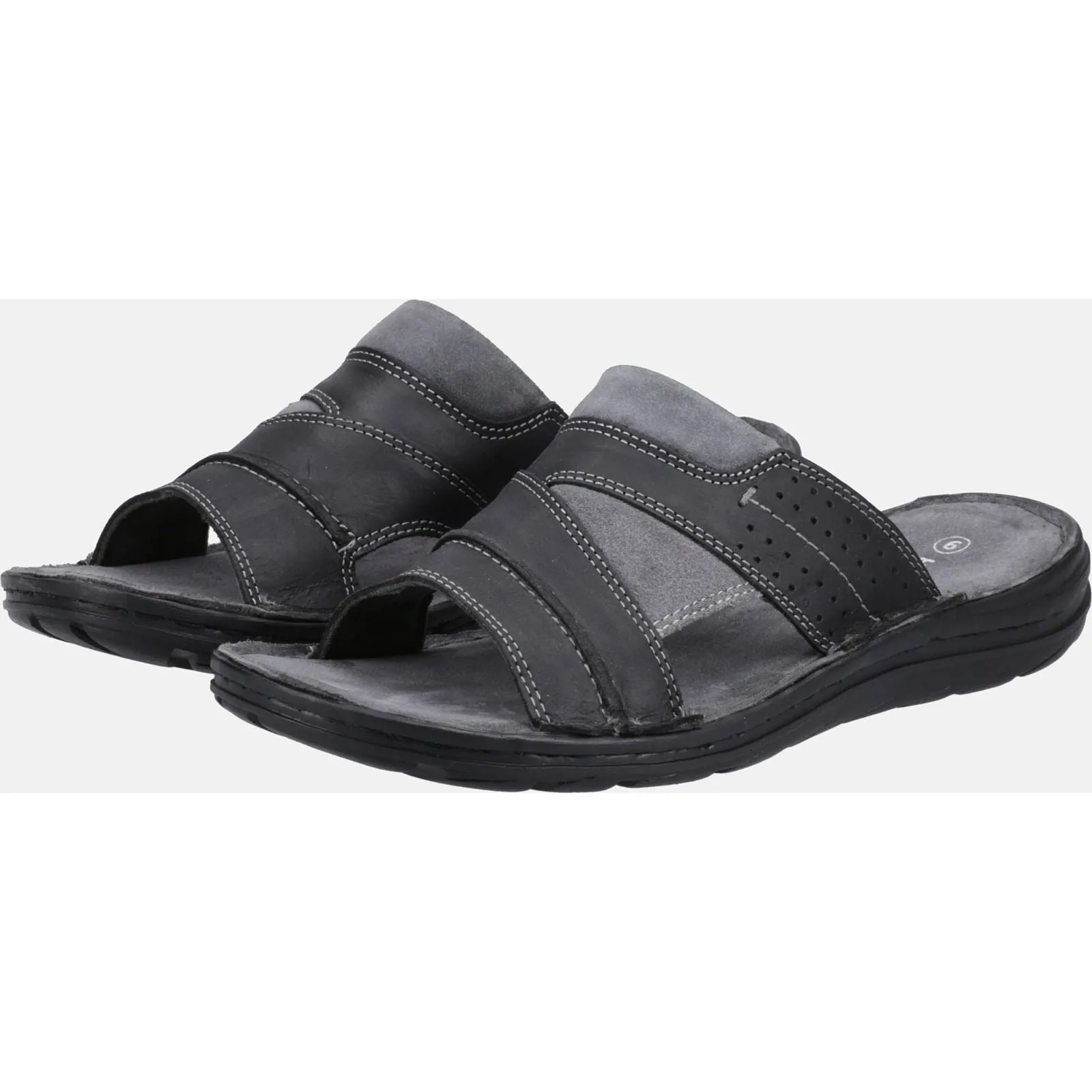 Hush Puppies Archer Leather Men's Black Sandals