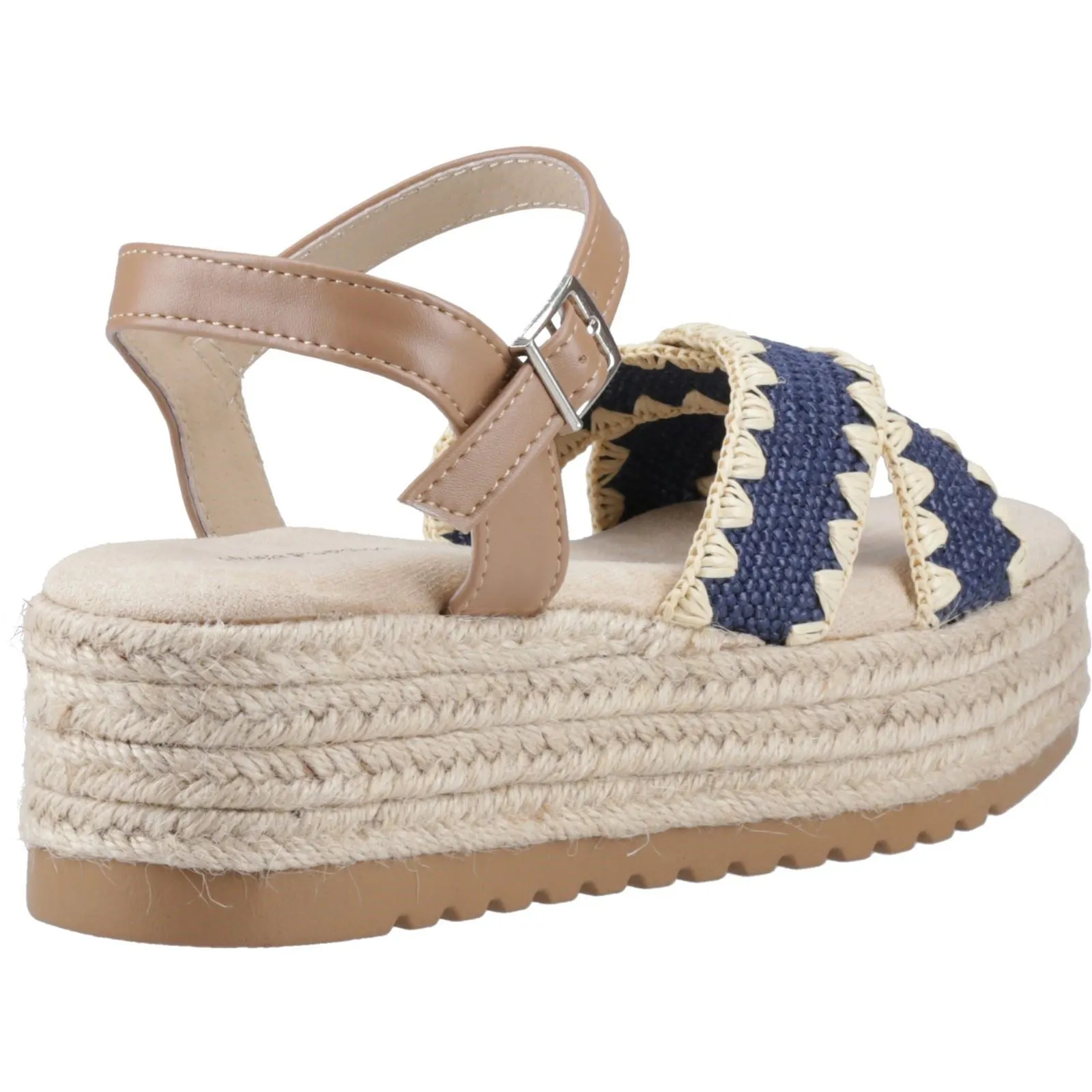 Hush Puppies Jemma Espadrille Polyurethane Women's Navy Sandals