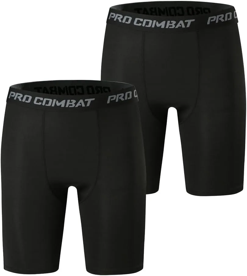 HYCOPROT Men’s Compression Shorts Spandex Sports Underwear Athletic Performance Baselayer Workout Running Active Tights