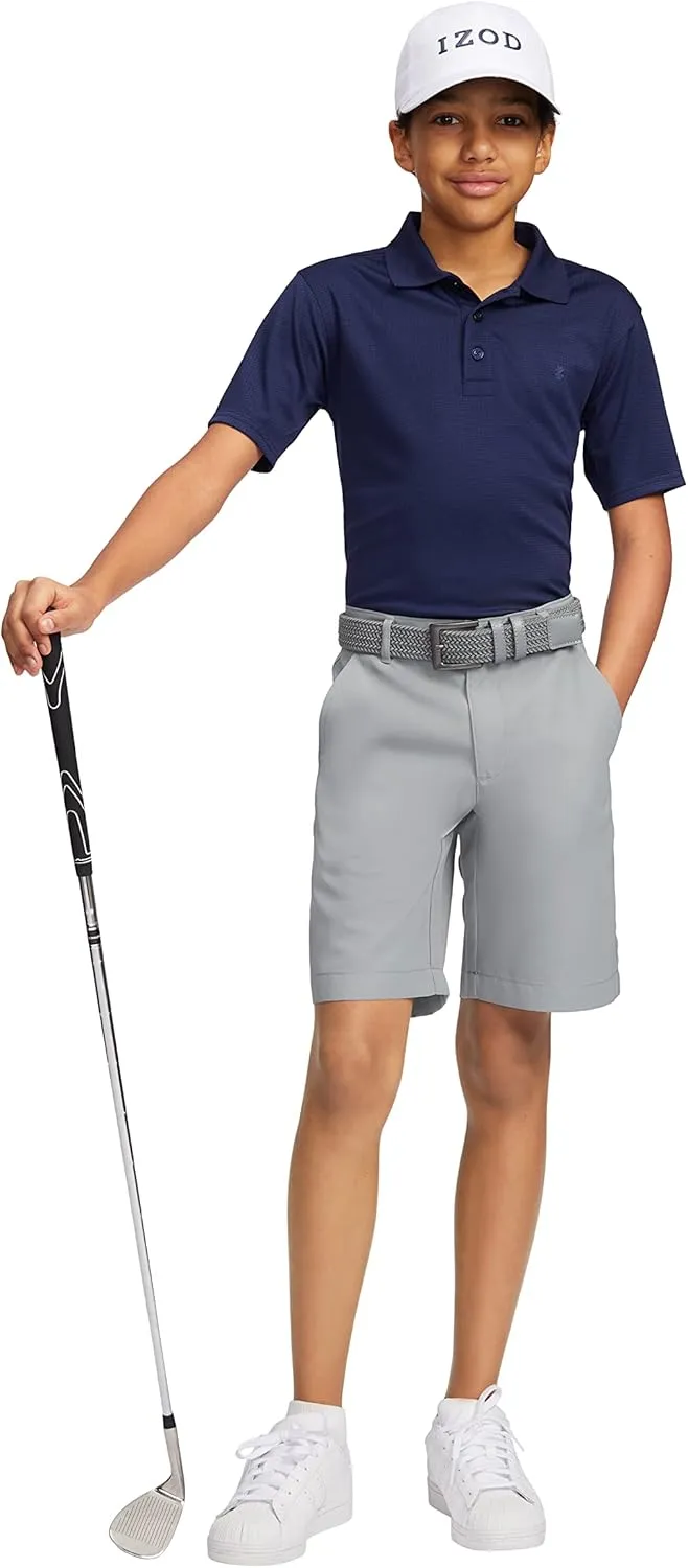 IZOD Boys' Performance Golf Swingflex Stretch Straight Fit Shorts