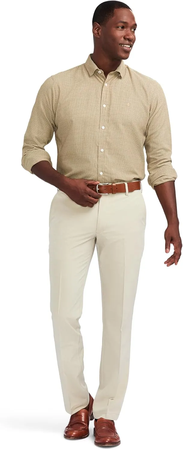 IZOD Men's Non-Iron Stretch Straight Fit Flat Front Traveler Chino Pant